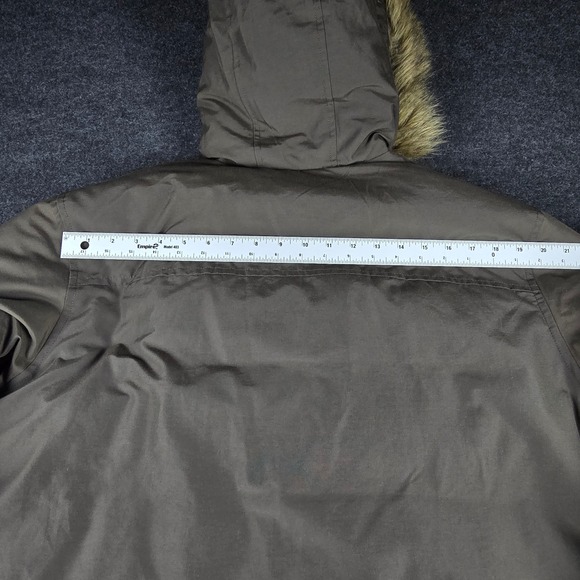 Woolrich Men's Dark Brown Down Insulated Faux Fur Hooded Parka Jacket Size L - Picture 8 of 16
